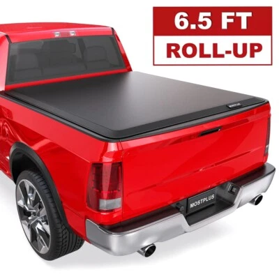 6.5FT Soft Roll Up Truck Bed Tonneau Cover For 1997-2004 Dodge Dakota - Image 1 of 4