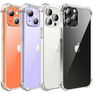 Coque Silicone Transparent Etui Pour iPhone 16 15 14 13 12 11 PRO MAX 16e XS 8 7 - Photo 1 sur 13