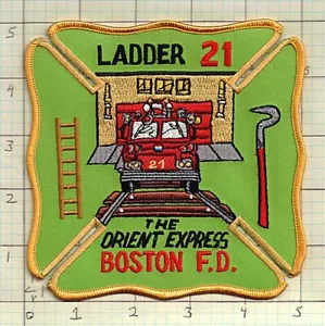 Boston Massachusetts Ladder 21 Orient Express bg52 Feuerwehr Patch - Bild 1 von 1