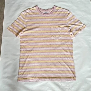Homespun Knitwear Pocket T Shirt Size L Yellow/Pink - Picture 1 of 10