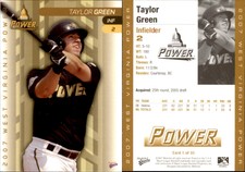 Taylor Green 2007 MultiAd West Virginia Power #1 Card *AutographDen*