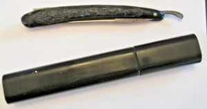 Vintage Straight Razor 6" with Sheath Case Globe Cutlery Germany - Picture 1 of 8