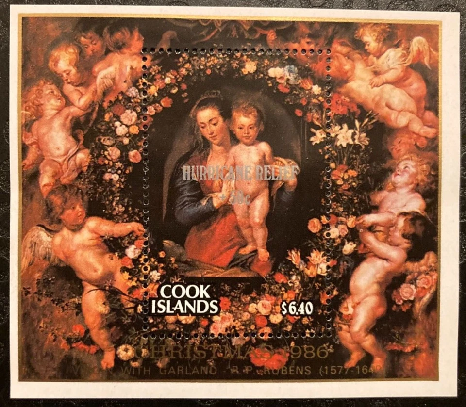 COOK ISLANDS 1987 HURRICANE RELIEF SGMS1185 - Image 1 of 1