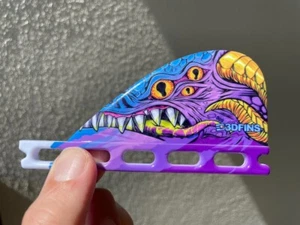 3DFins - Dimpster Piranha (Single Tab) - 5th Fin - Surfboard - New - Picture 1 of 2