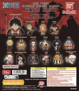 Gashapon One Piece Wano Kuni · Complete Set 16 Rubber Mascot · New - Imagen 1 de 7