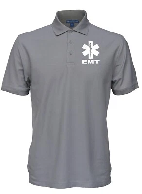 EMT Easy Care Polo with Reflective logos on left chest and back - Image 1 of 4