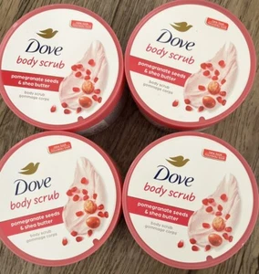 4X Dove Scrub Pomegranate & Shea Butter For Soft Skin Body Scrub 10.5 Oz Each - Picture 1 of 3