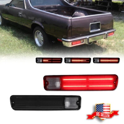 Smoked LED Rear Tail Lights For 79-87 Chevrolet El Camino Malibu GMC Caballero - Image 1 of 4