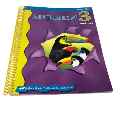 A beka  Book Arithmetic 3 Work-text Answer Key 5th Edition Homeschool Abeka - Image 1 of 4