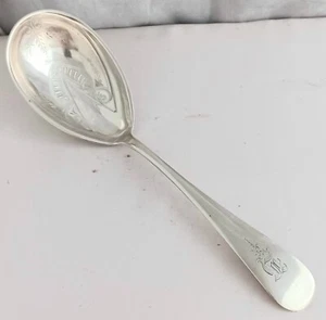 Early A. F. Towle & Son Sterling Large Berry Spoon w/ Decorated bowl 9" - Picture 1 of 5
