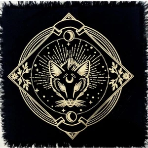 Wolf Pagan Altar Cloth Tarot Wall Hanging Witchcraft 18x18 Inch Square (#25) - Picture 1 of 5