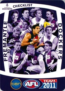 2011 FREMANTLE DOCKERS AFL Card MATTHEW PAVLICH Teamcoach - Picture 1 of 2
