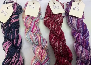 Lucci Yarns Tahiti Lot of 4 Samples Viscose/Wool/Cotton New No Labels #4 - Picture 1 of 3