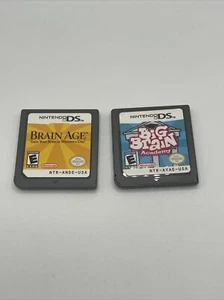 Brain Age + Big Brain Academy —- 2 Cartridges No Cases (Nintendo DS) - Picture 1 of 2