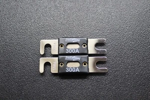 2 PACK 300 AMP ANL FUSE FUSES NICKEL PLATED INLINE WAFER CAR AUDIO STEREO ANL300 - Picture 1 of 8