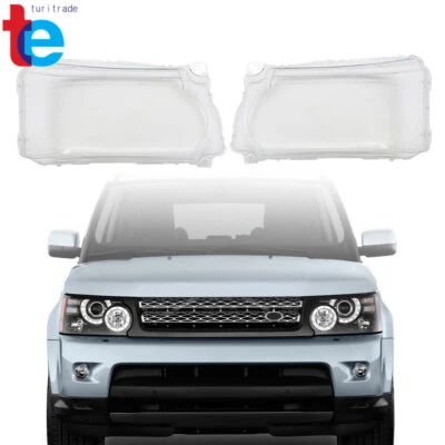 Par de abajur tampa de lente de farol para 2010 - 2013 Land Rover Range Rover Sport - Imagem 1 de 4