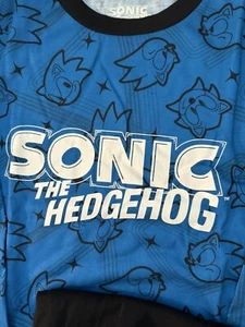 Sonic the Hedgehog Pajamas Set Shorts T Shirt Pants Boys 10 SEGA - Picture 1 of 2