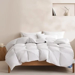 Saisier Feather Down Comforter King Size Ultra Soft Premium Down Duvet Insert