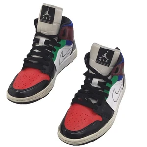 Nike Air Jordan 1 Mid SE Womens Size 9 Red Athletic Basketball Shoes Sneakers - Picture 1 of 14