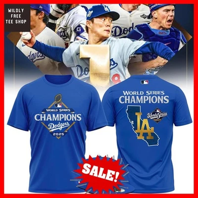SALE - Los Angeles Dodgers 2025 World Series Champions Unisex T shirt All Size - Image 1 of 3