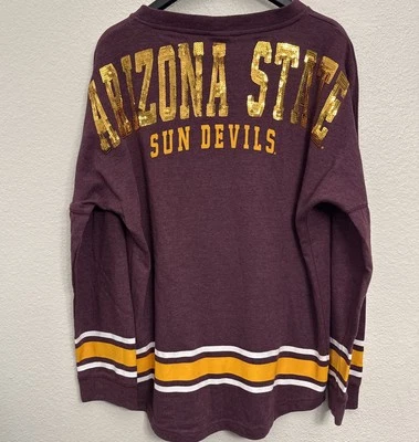 Pullover ASU Arizona State University con logotipo de lentejuelas de Colosseum - Para mujer L Foto 1 de 4
