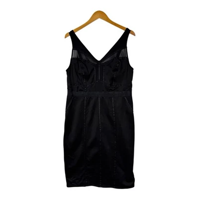 Vestido de malha feminino Torrid plus size 1 1x preto malha sem mangas zíper nas costas - Imagem 1 de 4