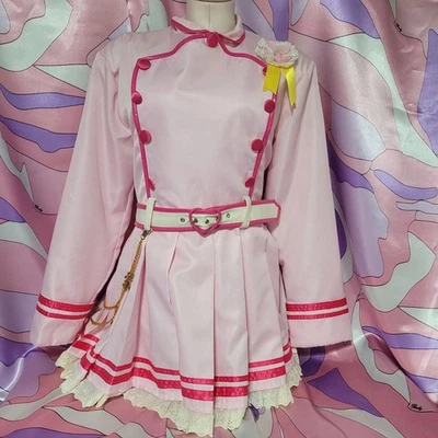 Idolmaster Cosplay Talla Mujer Grande Anime Manga Halloween Uniforme Escolar Rosa Foto 1 de 4