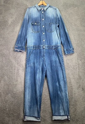 Macacão J.CREW Boiler Suit utilitário macacão macacão feminino grande jeans selvedge - Imagem 1 de 4