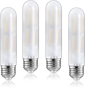 Adshen-US Dimmable T10 Frosted Led Tubular Bulb 8W, Warm White, 4 Pack - Picture 1 of 5