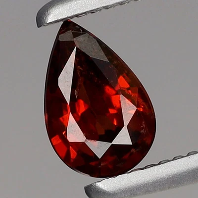 Spessartite Garnet 0.38ct 5.6x3.6mm Pear Natural Orangeish Red Namibia, Africa - Image 1 of 4
