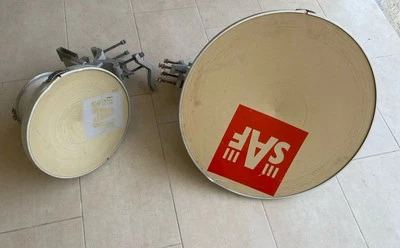 2 RADIO SAF LINK 17 GHZ 100 Mbps CON PARABOLE 60 Cm E 30 Cm Con POE - Immagine 1 di 4