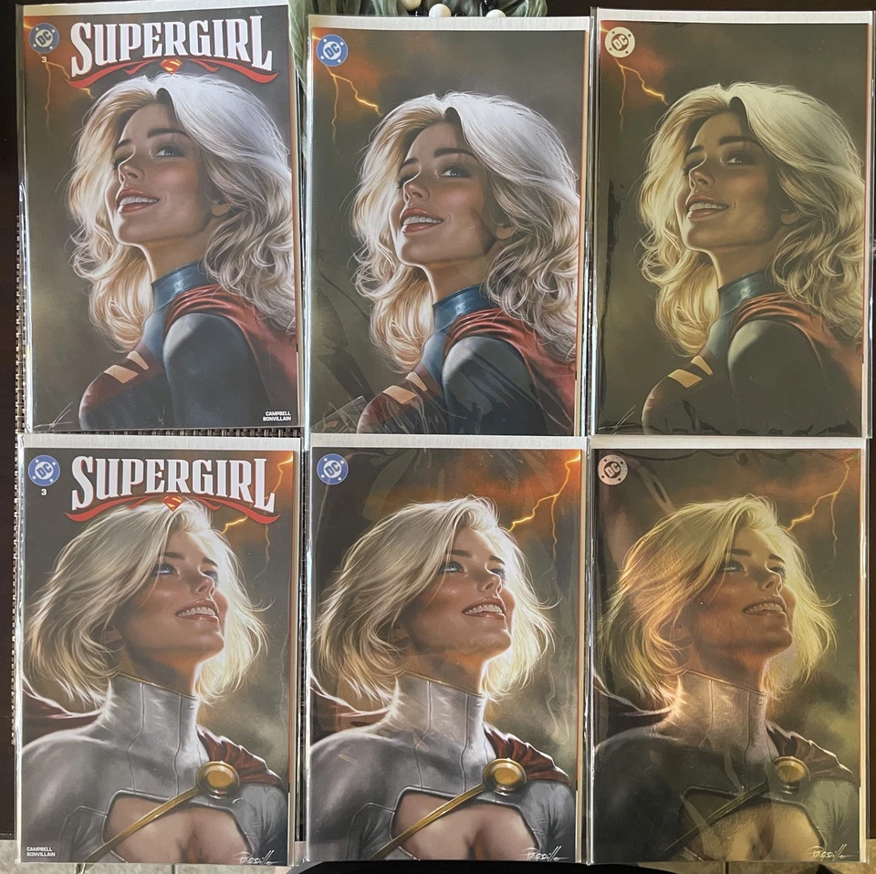 SUPERGIRL #3 Lucio Parrillo & Carla Cohen 616 Comics Trade, Virgin, & Foil Set 6 - Image 1 of 1