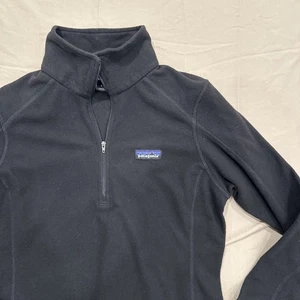 Patagonia Womens Small Black Full Zip Fleece Jacket Lightweight Hiking Outdoors - Picture 1 of 7