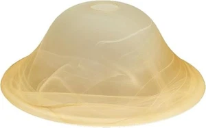12"D Alabaster Glass Domed Shade with 1.65" Opening, Pendant Light Cover - Picture 1 of 4