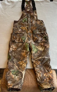 Vintage Remington Insulated Camouflage Hunting Bibs Men’s Medium Pockets READ - Picture 1 of 18