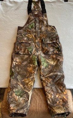 Vintage Remington Insulated Camouflage Hunting Bibs Men’s Medium Pockets READ - Image 1 of 4