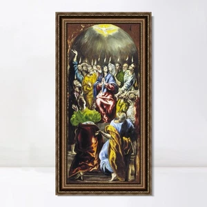 Framed Canvas Art Giclee Print Pentecost by El Greco Home Office Decorations - Picture 1 of 16