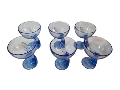 Juego de 6 copas de postre de vino Bormioli Rocco Jerba azul zafiro Foto 1 de 4