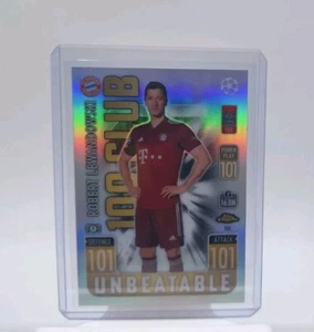 2021-22 Topps Chrome Match Attax UCL 100 Club Refractor Robert Lewandowski #196 - Picture 1 of 2