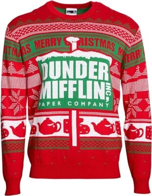 The Office Dunder Mifflin Paper Company Merry Snow Unisex Ugly Chritsmas Sweater - Image 1 of 4