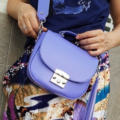 COACH Borsa a tracolla donna VERA PELLE viola donna borsa a tracolla regalo per lei