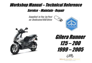 Piaggio Gilera Runner 125 Service Repair Workshop Manual USB 1999 - 2005 - Picture 1 of 9