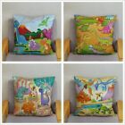 Super Soft Short Plush Cushion Cover Cartoon Animals Dinosaur Print Pillow Cover
