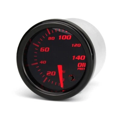 140 PSI 2'' 52mm Oil Pressure Gauge Meter 7 Color Car Digital LED& Sensor - Image 1 of 4