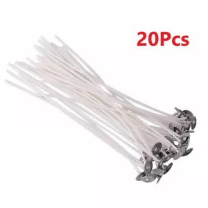20Pcs 20cm/8" Candle Wicks Cotton Core Pre Waxed&Tabbed With Sustainers aa - Picture 1 of 12