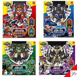 Jurassic Cops PERFECT JURAKING set completo trasformatore robot-Jupino Marine Zet Fire - Foto 1 di 11