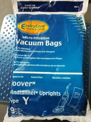 HOOVER WIND TUNNEL TYPE Y VACUUM BAGS MICRO FILTRATION 9 PACK - Image 1 of 2