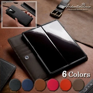 Andantannerie Korea Saffiano Leather Flip Cover Case for Samsung Galaxy Z FOLD 2 - Picture 1 of 12