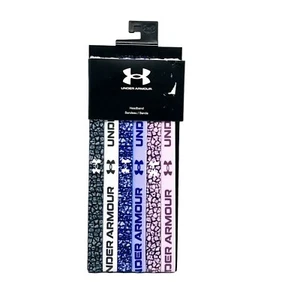 Under Armour Girls's Headbands Set of 6 Gray Lilac Plum - Picture 1 of 3
