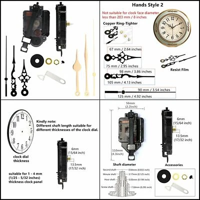 Original Youngtown 12888 Pendulum type Movement Step Clock Accessory Quartz DIY - Image 1 of 4